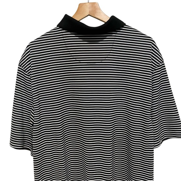 Jack Nicklaus Men's Black and White Striped Polo Shirt Size XL - Picture 9 of 12